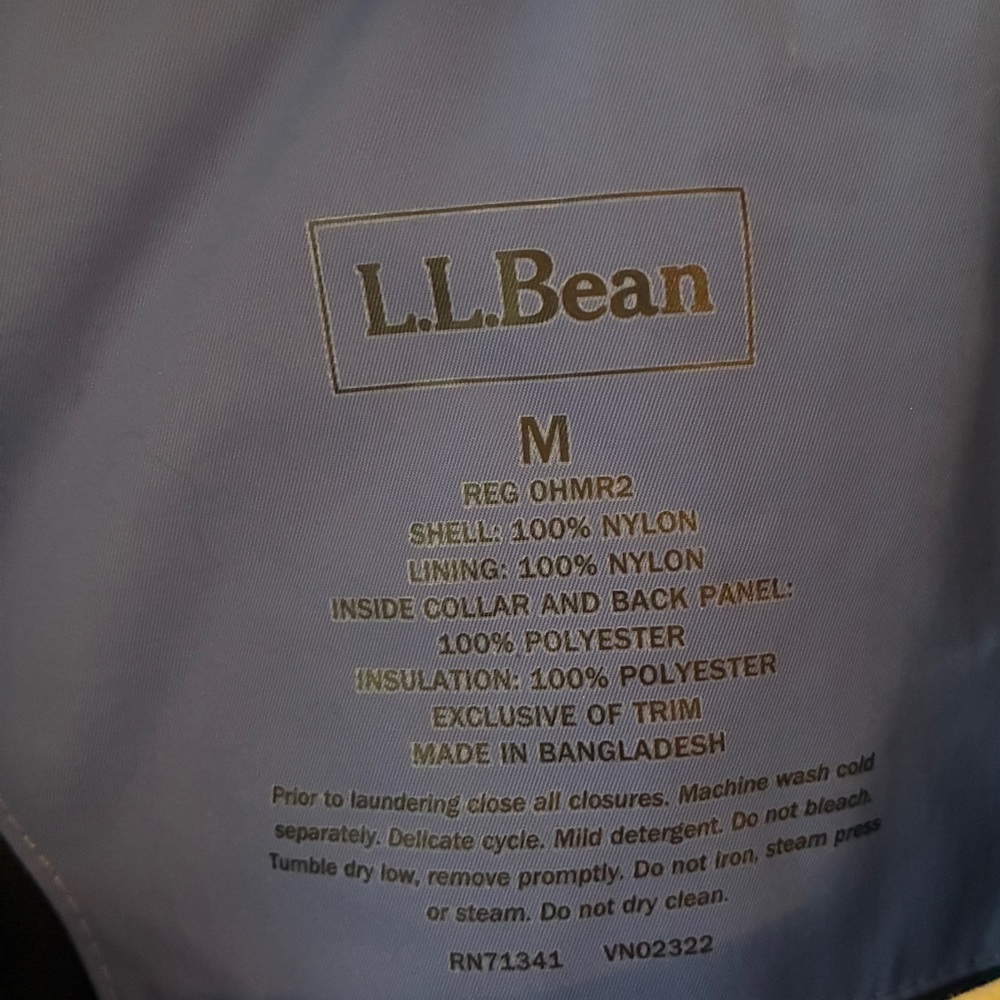 L.L. Bean Rugged Ridge Insulated Parka Jacket - Women’s Medium - Blue/Black - Picture 5 of 5